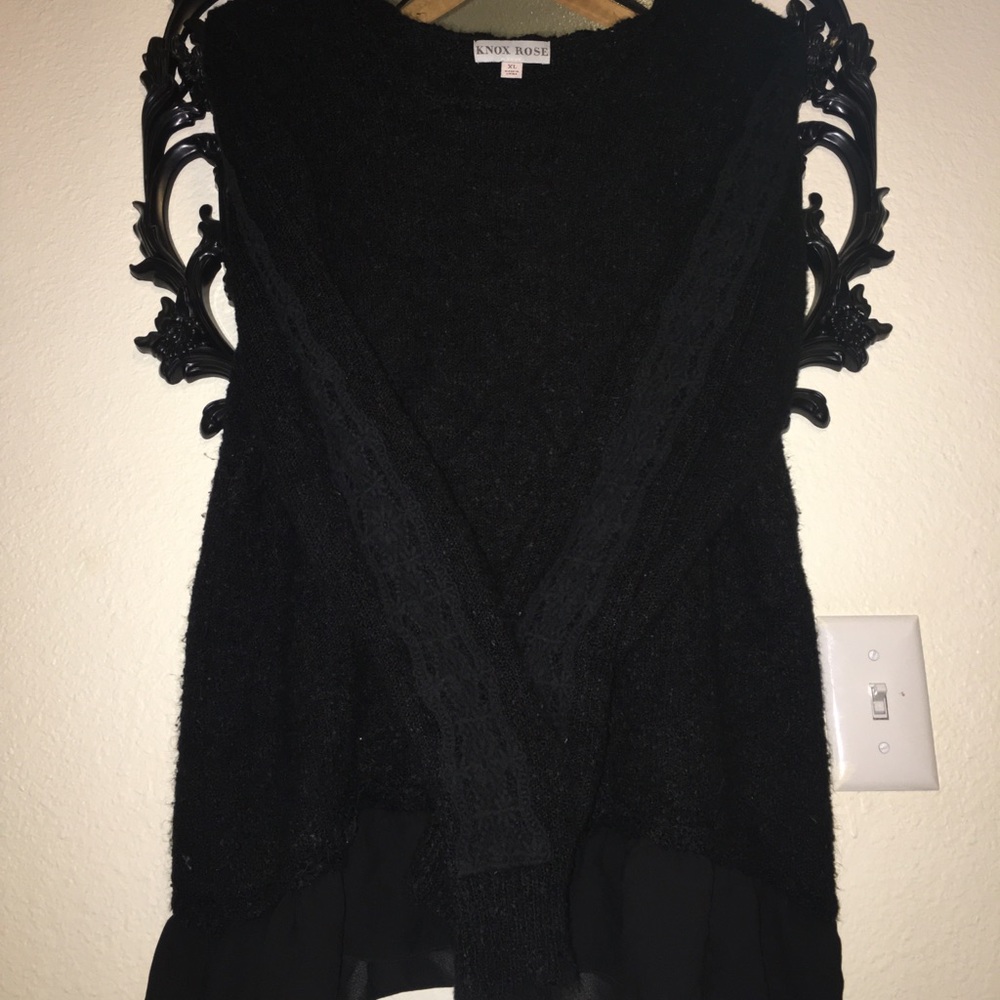Black sweater XL gothic styled